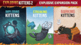 a poster for exploding kittens 2 shows a cat on the cover