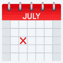 spiral calendar objects joypixels monthly calendar july
