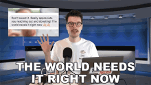 The World Needs It Right Now Benedict Townsend GIF - The World Needs It Right Now Benedict Townsend Youtuber News GIFs