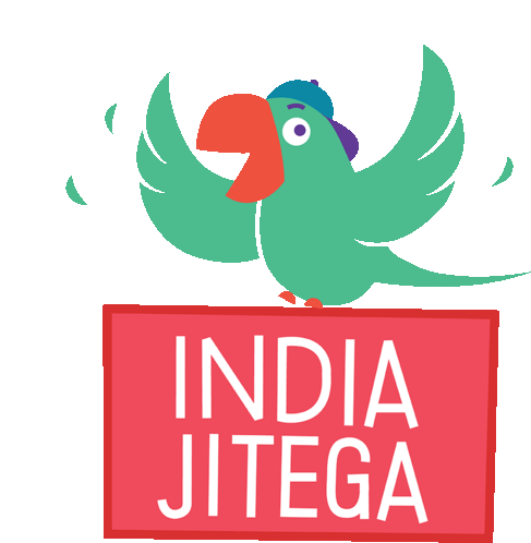 Parrot Predicting India Jeetega Sticker - Jyotish Jaanta Hai Parrot India Jitega Stickers