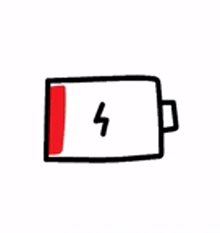 it is a drawing of a green battery with a lightning bolt on it .