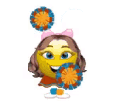the team cheer cheer leader emoji