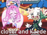 a couple of cartoon characters standing next to each other in a game .