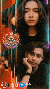 a man and a woman are shown in a collage with the number 8 on the bottom left