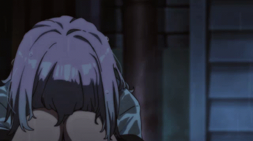 anime girl crying black and white gif  WiffleGif