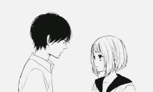 a black and white drawing of a man and a woman hugging each other