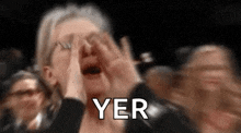 Yelling Meryl Streep GIF - Yelling Meryl Streep Cheer GIFs