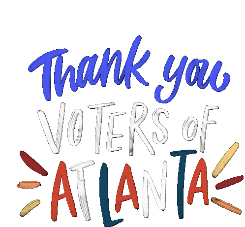 Thank You Atlanta Sticker - Thank You Atlanta Election2020 Stickers