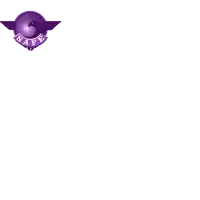 a purple safe logo with a bird on top of it