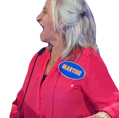 Laughing Martine Sticker - Laughing Martine Family Feud Canada Stickers