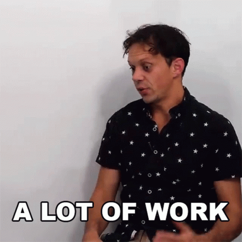 A Lot Of Work Learn English With Benjamin GIF - A Lot Of Work Learn English With Benjamin Its A Hassle GIFs