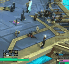 a screenshot of a video game shows a group of players including syla