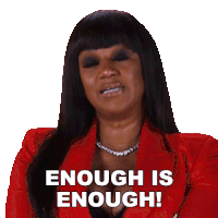 Enough Is Enough Jackie Christie Sticker - Enough Is Enough Jackie Christie Basketball Wives Stickers