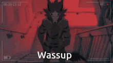a video of a monster with the words wassup on the bottom right
