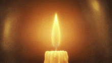 a close up of a candle with a flame coming out of it