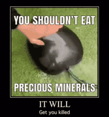 You Shouldnt Eat Precious Minerals GIF - You Shouldnt Eat Precious Minerals GIFs