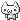 a pixel art drawing of a cat with a red nose and mouth .