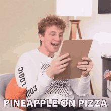pineapple on pizza pizza i love pineapple clg we are clg