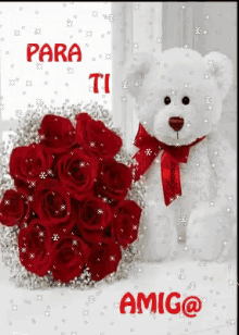 Love Bear GIF - Love Bear Roses GIFs