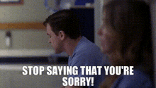 Greys Anatomy George O Malley GIF - Greys Anatomy George O Malley Stop Saying That Youre Sorry GIFs