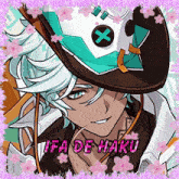 ifa de haku is written on a picture of a person
