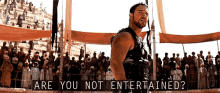 Are You Not Entertained? GIF - Movies Action Drama GIFs