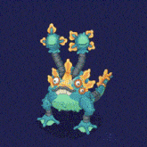 a cartoon drawing of a monster with a light coming out of its mouth