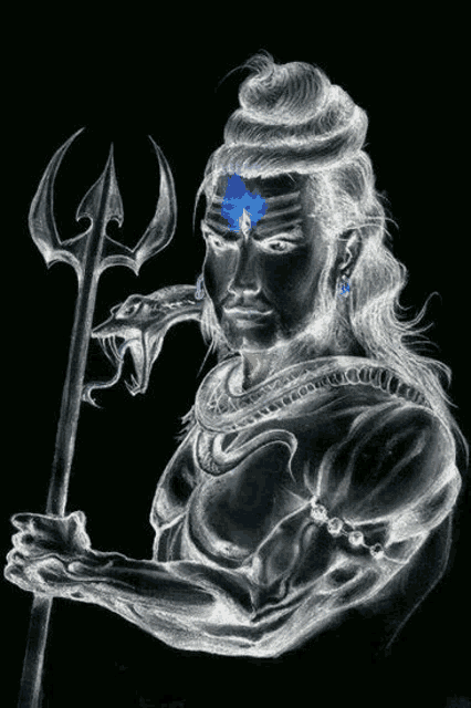 Mahadev -black & white, art, flash graphy, Ganapati, tandav, shankar, lord,  HD phone wallpaper | Peakpx