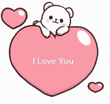 I Love You Happy Bear In Love Mocha GIF