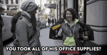 You Took All Of His Office Supplies? GIF - Broad City Ilana Glazer Ilana Wexler GIFs