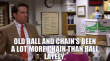 Ball And Chain Andy GIF - Ball And Chain Andy The Office GIFs