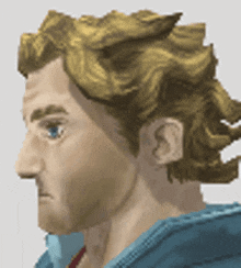 a computer generated image of a man with blonde hair