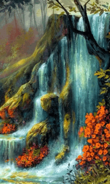 Water Waterfall GIF - Water Waterfall Forest GIFs