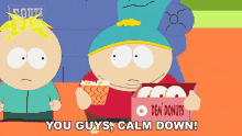 You Guys Calm Down Eric Cartman GIF - You Guys Calm Down Eric Cartman Butters GIFs