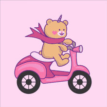Bear Kawaii GIF - Bear Kawaii Scooter GIFs