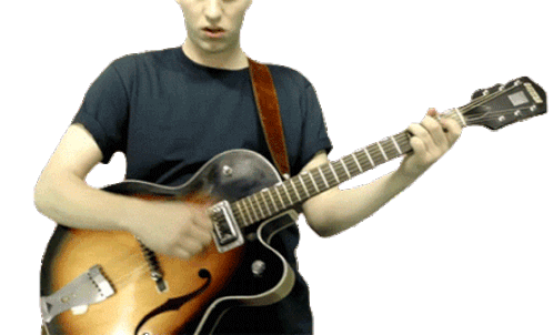 Playing Guitar George Ezra Sticker - Playing Guitar George Ezra Solo Guitar Stickers