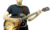 Playing Guitar George Ezra Sticker - Playing Guitar George Ezra Solo Guitar Stickers