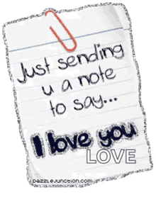 Love You Just Sending You A Note GIF - Love You Just Sending You A Note I Love You GIFs