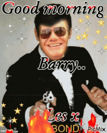 Good Morning Barry GIF - Good Morning Barry Les X007bond GIFs