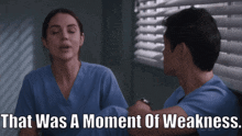 Greys Anatomy Jules Millin GIF - Greys Anatomy Jules Millin That Was A Moment Of Weakness GIFs