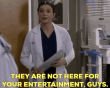 Greys Anatomy Amelia Shepherd GIF - Greys Anatomy Amelia Shepherd They Are Not Here For Your Entertainment Guys GIFs