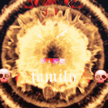a fire circle with the word family in the middle