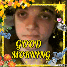 a picture of a man says good morning