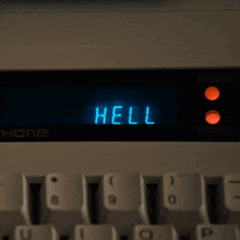 the word hello is displayed on a computer screen