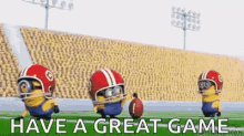 Football Minions GIF - Football Minions Have A Great Game GIFs