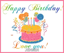 Happy Birthday Birthday Cake GIF - Happy Birthday Birthday Cake Love You GIFs