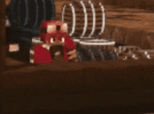 two minecraft characters are standing next to each other in a room .