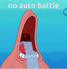 a cartoon of patrick from spongebob squarepants with his mouth open