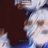 a blurred image of a person with the words made with jammable on the bottom right