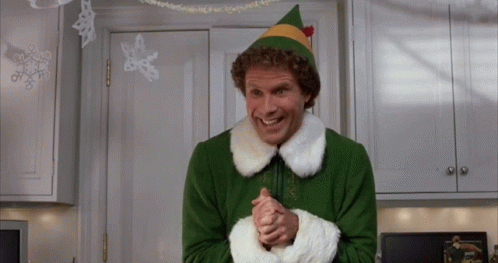 Buddy The Elf Happy GIFs | Virtual Holiday Party Ideas for 2022
